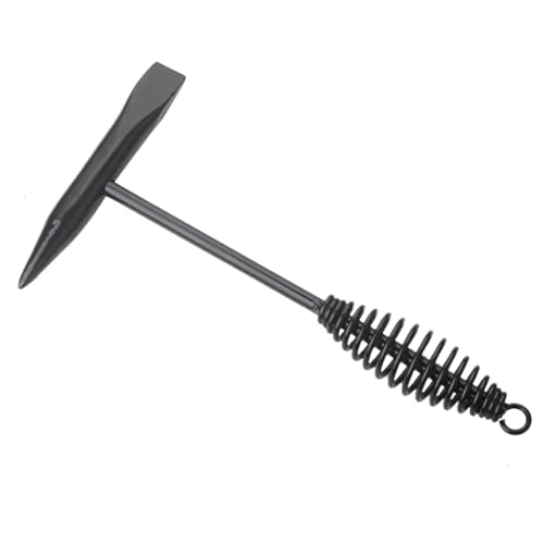 Chipping Slag Hammer – Steel Build, Welding Tool | Slag Remover with Coil Spring Handle for Comfort Grip, Chisel Tip Hammer for Arc Welding Cleanup, Fabrication Projects, Workshop and Industrial Use
