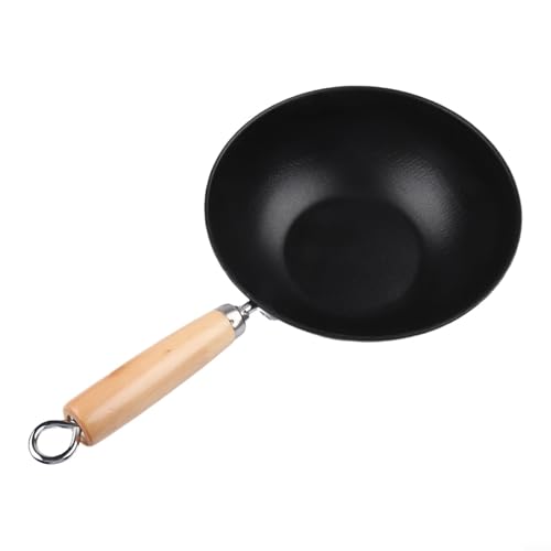 Wok de hierro con fondo plano para cocinas 22 cm miniatura 5