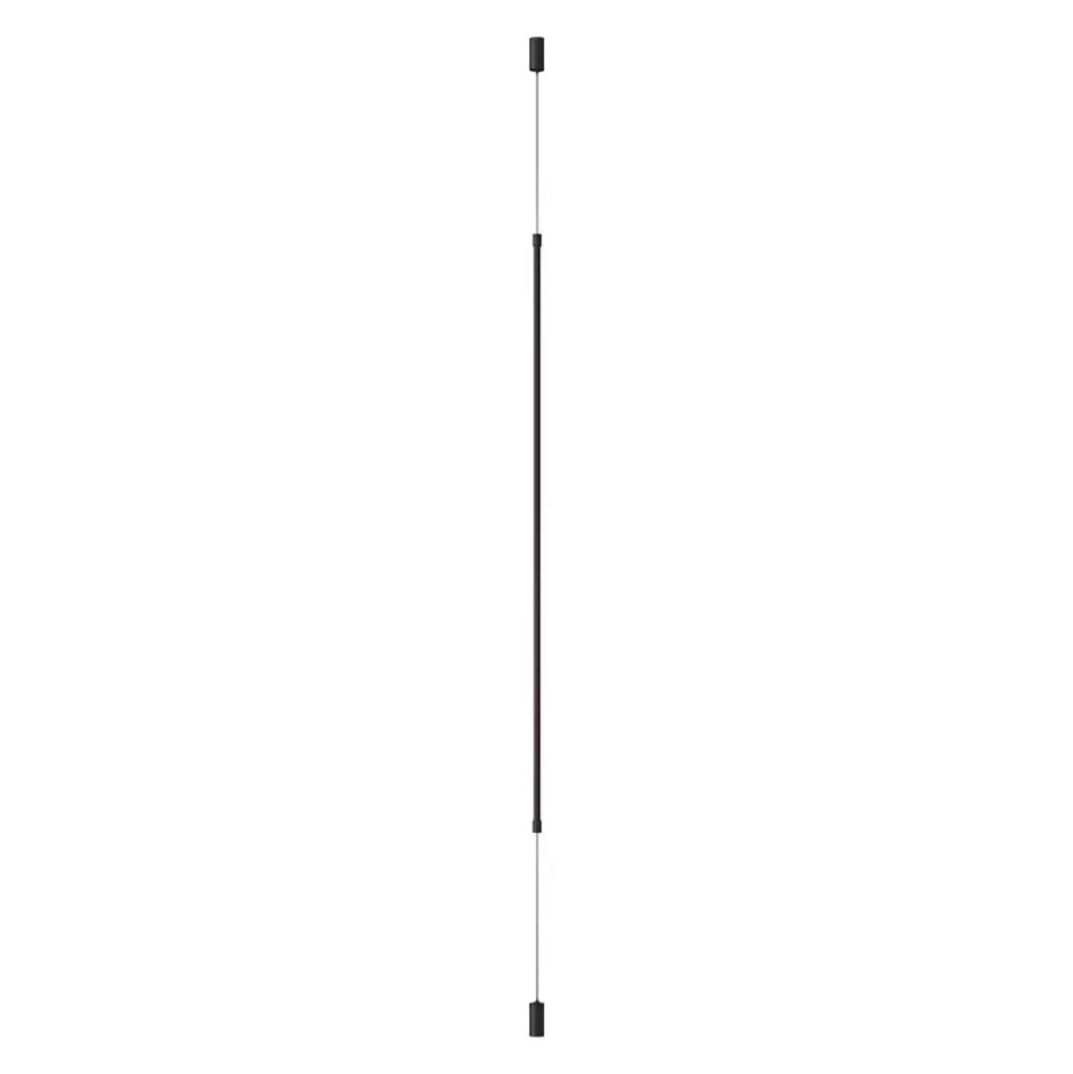 Black Modern LED Pendant Light Linear Floor to Ceiling Lamp