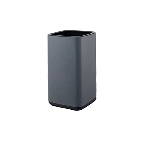 CJHFR472SG Cubo Basura Cocina Bote de basura de acero inoxidable for el hogar, contenedor de dos pisos sin tapa, for dormitorio, inodoro, oficina, papelera Papelera Baño(Grey,12l)