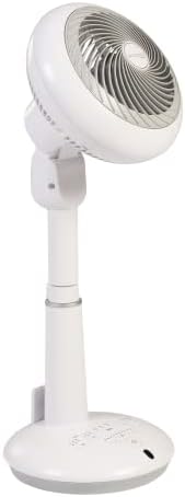 Woozoo® by Ohyama, Powerful, silent desk fan / table fan, 30m², 25 m reach, Multidirect oscillation, Timer, Remote control, For living room, kitchen, bedroom - Woozoo PCF-SC15T - White [UK model]