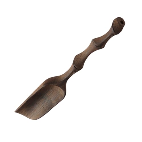 Ciieeo Handmade Tea Scoop Carved Simple Shape Teaspoon for Loose Tea Teaware Accessories for Home Tearoom Use Carbonized Design