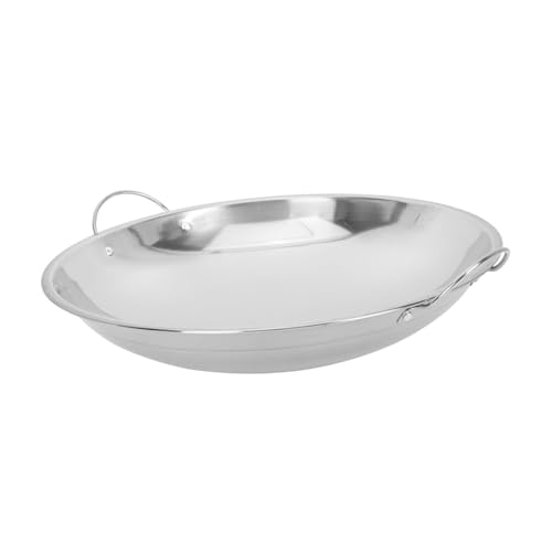 Toyvian Sartén de Acero Inoxidable Resistente y Práctica Olla para Cocina Diaria Utensilio Doméstico Duradero y Fácil de Limpiar para Cocinar y Saltear Hogar