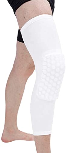 Breathable Basketball Shooting Sport Safety Kneepad Honeycomb Pad Bumper Brace Kneelet Protective Knee Pads Rodilleras(White - 1 Pieces, M) #TOP1