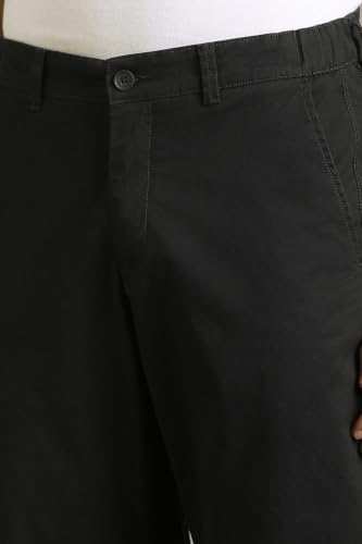 Image of Louis Philippe Men's Slim Fit Slant Pocket Made of Stretch Fabric Solid Casual Trouser