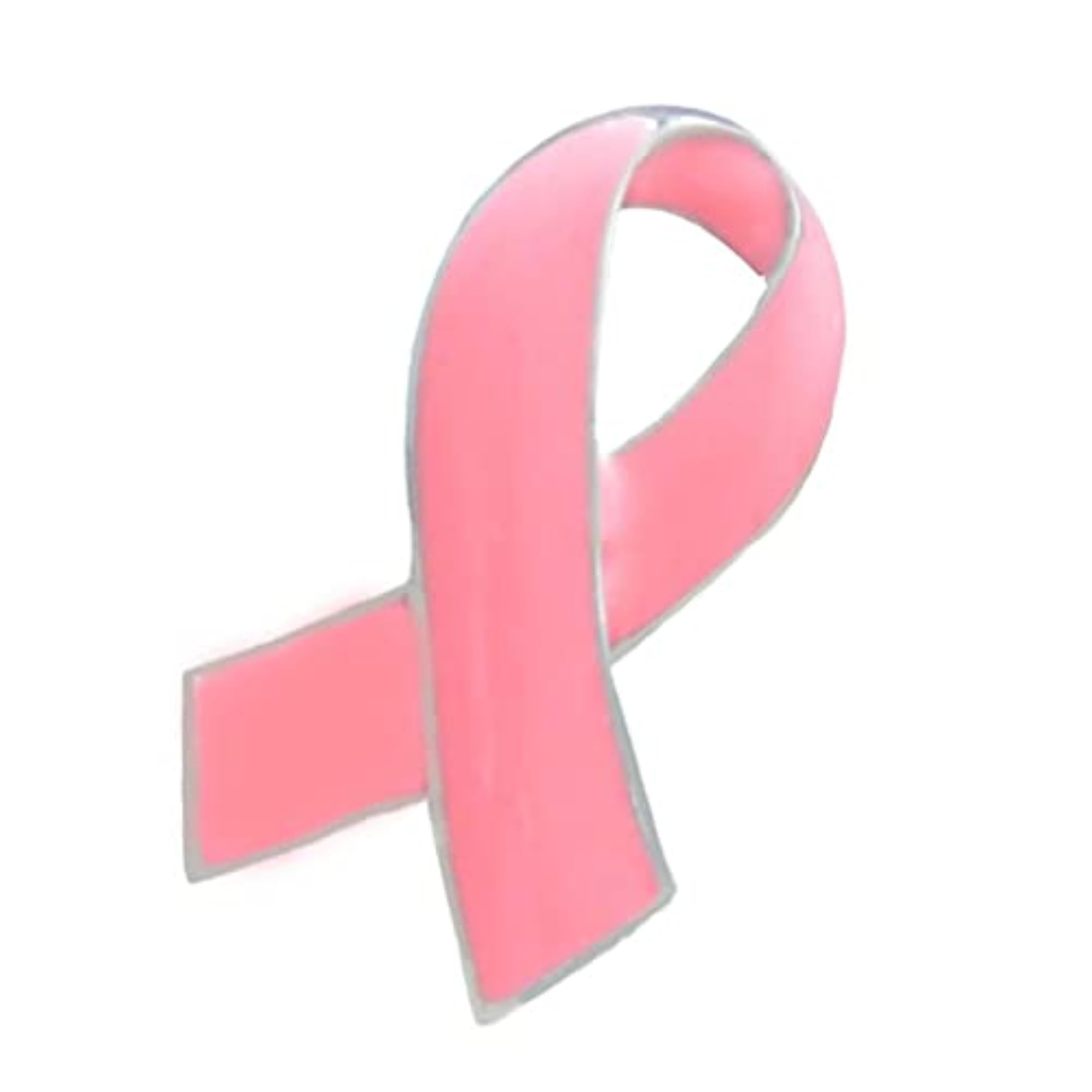 Pink Enamel Breast Cancer Awareness Ribbon Brooch