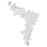Abaodam Applique Angolare Barocca da Soffitto in PU Stile Classico Bianco