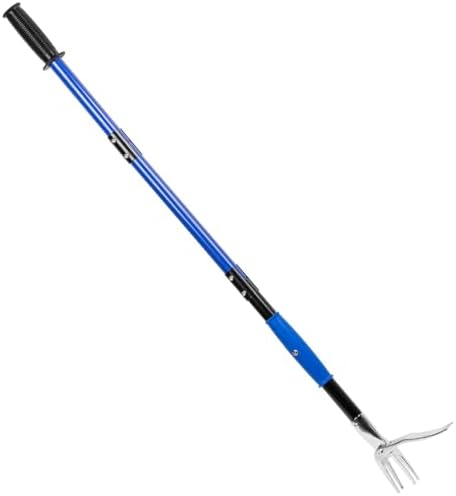 SILFISC Stainless Steel Stand Up Weed Puller Tool - 51" Long Ergonomic Handle with Easy-Eject Claw, No-Bend Weeding Tool for Deep Roots, Heavy Duty Garden Weeder for Hard Soil & Dandelions
