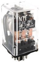 "NTE Electronics, Inc. R02-14D10-24 Relay; E-Mech; Gen Purp; 3PDT; Cur-Rtg 10A; Ctrl-V 24DC; Vol-Rtg 120/240 AC, 28 DC"
