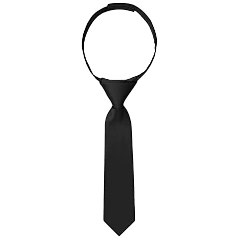 Jacob Alexander Infant's Toddler's 8" Pretied Solid Color Hook and Loop Band Tie (Black) Cover