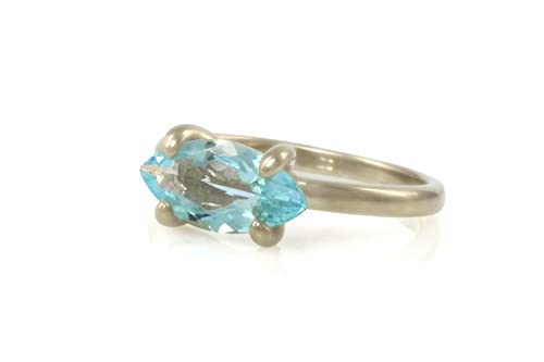 Bague topaze argent sterling pierres de naissance bijoux artisanaux femmes