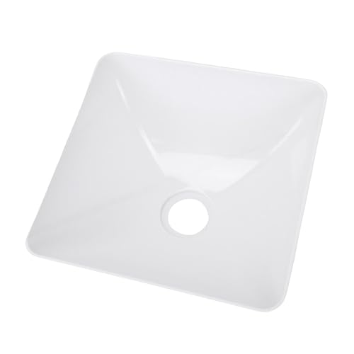 OVAQUIXI Fregadero de Baño para RV, Fregadero de Cocina Cuadrado de Acrílico para RV de 11,3 X 11,3 X 5,6 Pulgadas, Montaje en Encimera, Orificio de Drenaje de 50 Mm, Lavabo que Ahorra Espacio para