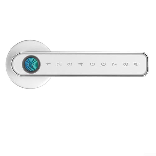 Cerradura de puerta inteligente con contraseña digital Cerradura de seguridad electrónica sin llave con mango de aleación de zinc, para dormitorio, oficina, interior, puerta izquierda y derecha, carga