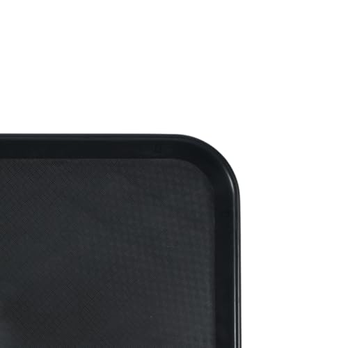 Image of Forge Printech Small Plastic Tray for Hotel Room and Restaurant, 10x14 Black, Durable Plastic Tray for Multi Purpose, Ideal for Serving Beverages and Food (10x14, 3, Count)