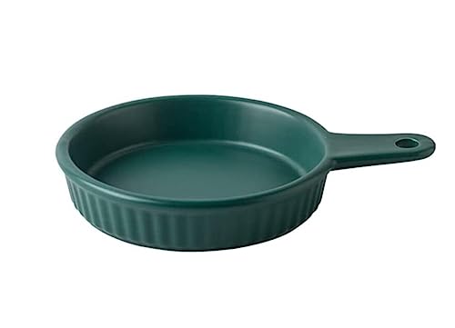HTTGDGDH Tazones De Frutas Bandeja Irregular Creativa Plato De Desayuno De Disco De Cerámica para El Hogar Postre Plato De Arroz De Cabaña Occidental Plato De Servicio Sostenible （Green）