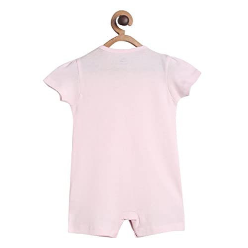 Image of miniklub Baby Front Open Round Neck Short Sleeve Knitted Cotton Multi Color Romper, Pack Of 2 (9-12M)