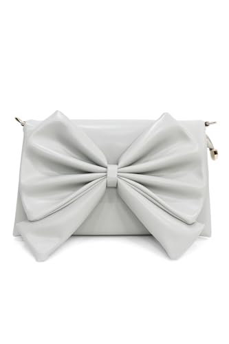 Image of Women's Bow Crossbody Bag - Shoulder Purse & Sling Handbag - Multi-Pocket Partitioned Side Bag with Adjustable Strap for Party, Wedding & Casual