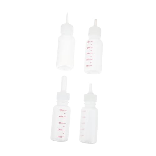 Mikikit 4pcs Pet Nursing Bottles for Cats Dogs Feeders Portable Lightweight Pet Accessories for Feeding Medicine Administration Easy to Durable Design