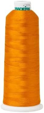 Madeira Rayon Embroidery Thread 5500yd Cone ORANGE GOLD Color: 1065