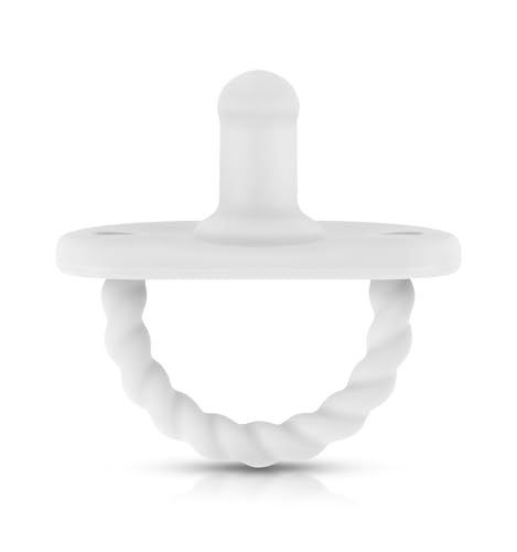 Image of Sweetie Silicone Pacifiers for Newborn Pacifier Soother Baby Pacifier Soft Silicone Certified BPA Free Set of 2 (White)