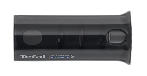 Tefal Ice Force Messerschärfer, 3-Schritte-Schleifprozess, nachschärfen + ausbessern, gut für Edelstahlmesser, platzsparende Aufbewahrung, japanische Keramikschleifscheibe, Schwarz, K26505