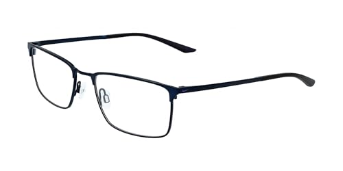 Lunettes de vue Nike 4307 N bleu satiné et noir pour homme taille 56