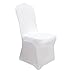 Stretch Spandex Dining Chair Cover Covers for Wedding Banquet Dining Room (White)