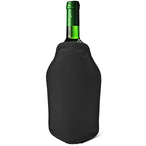 Joejis Rafraîchisseur de Bouteille de vin Congélateur 1 pièce Noir - Parfait pour refroidir les bouteilles de vin Prosecco Champagne - Idéal pour les dîners, les pique-niques, les festivals Cover