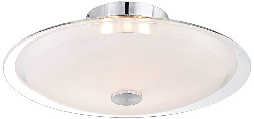 Possini Euro Design Glass Disk Modern Ceiling Light Semi-Flush Mount