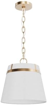 Hunter - Ada Lee 1-Light Alturas Gold, Small Pendant Light, Dimmable, Transitional Style, Cone Shaped, for Bedrooms, Kitchens, Dining, Living Rooms - 48162