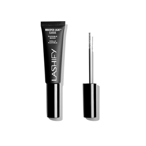 Lashify Whisper Light Classic lash Bond Flexible Hold Adhesive buildable Layering Formula with Precision lash Wand Black