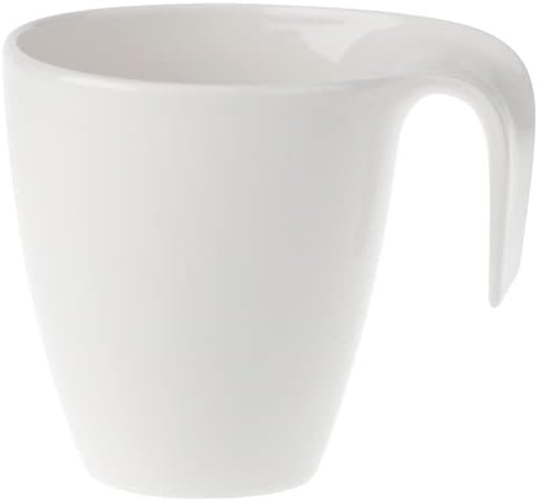 Villeroy & Boch Flow - Taza de porcelana premium, 11.5 onzas, color blanco