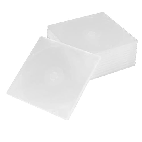 ABOOFAN 10Pcs Transparent CD Boxes Plastic DVD Holders for Music Game and Discs Protects Against Scratches and Data Corruption Storage for Your Collection