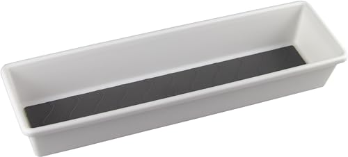 M-Home Space System I Organizador de cajones, Plástico y Silicona, Gris/Antracita, 9,5 x 33 x 5,3 cm