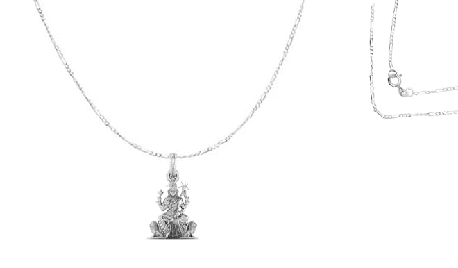 Pendentif argent sterling Maa Kamakshii contre les blocages énergétiques financiers