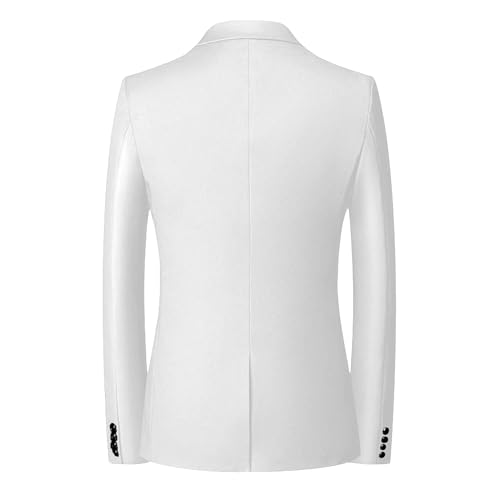 Men's Slim Fit One Button Business Casual Blazer Solid Color Suit Jacket One Button Formal Casual Sport Coat4
