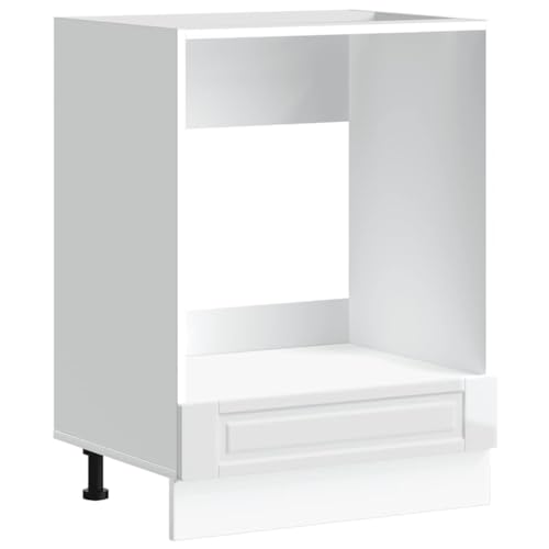 vidaXL Armoire à Four Porto Blanc Brillant Bois d'ingénierie, unité de Four, Armoire de Four de Cuisine, unité de Base de Four