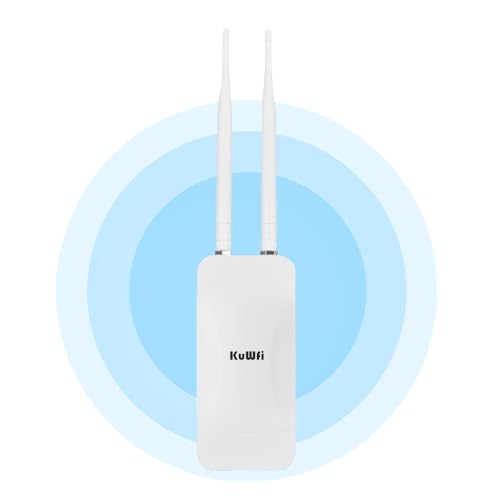 Outdoor WLAN Access Point, AC1200 Dualband Wireless WiFi Access Point, wetterfester 1200Mbit/s WLAN Verstärker Repeater unterstützt Solarenergie&POE-Versorgung, Repeater/AP/Router Modi,100Mbps WAN/LAN