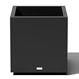 Veradek Block Series Cube Plastic Planter - Large Square Planter for Indoor or Outdoor Patio/Garden | Durable All-Weather Use with Drainage Holes | Modern Décor for Tall Plants, Trees, Flowers