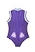 Demasko Women’s Purple Printed Bodysuit Costume Stretchy 3D Jumpsuit for Halloween Cosplay Uniform Outfit (M)