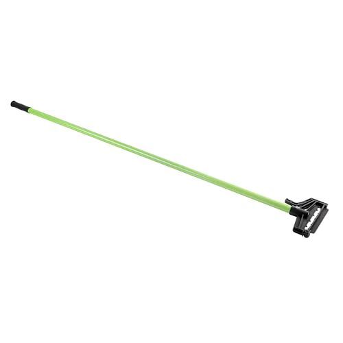 Image of Restaurantware Fiberglass Mop Handle - 60 Inches - Durable Quick Release Handle With Ergonomic Grip - Heavy-Duty Plastic Green Handle For Commercial Cleaning