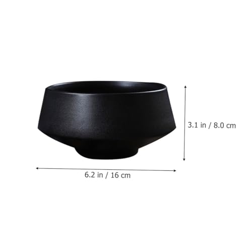Pot de fleurs en céramique noir 6 pouces design simple et finition durable - 3