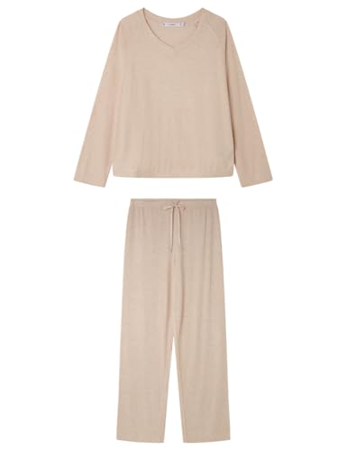 Women'secret Pijama de Manga Pantalón Largo Colección Lifewear, Standard Purple, L para Mujer