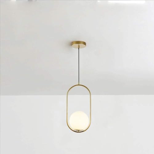 Suspension chic ZR98US plafonnier design lune finitions dorées haut de gamme