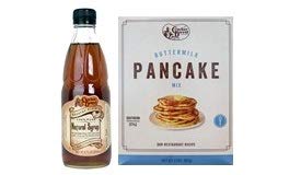 Cracker Barrel Pancake Breakfast Bundle with Pure Natural Pancake Syrup and Buttermilk Pancake (2-pack)