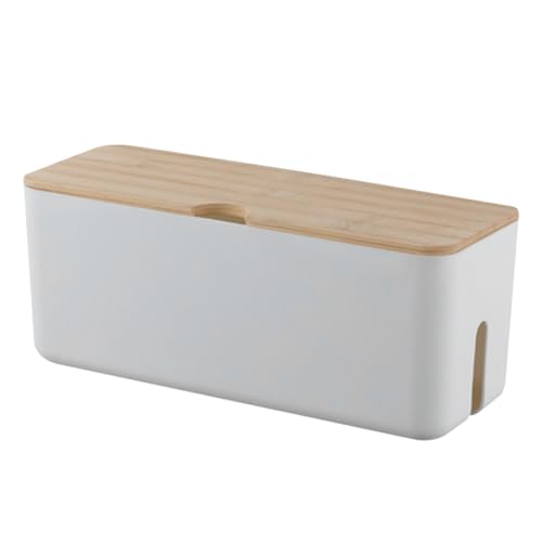 Boîte de rangement pour câbles blanc plastique gestionnaire bureau salon
