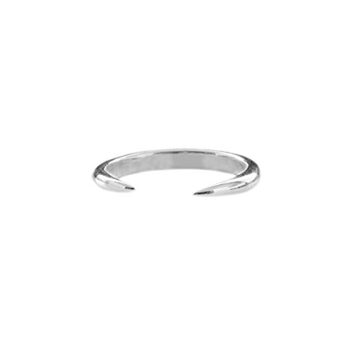 Bague Night Claw anneau ouvert ajustable anti-allergie en argent massif noble