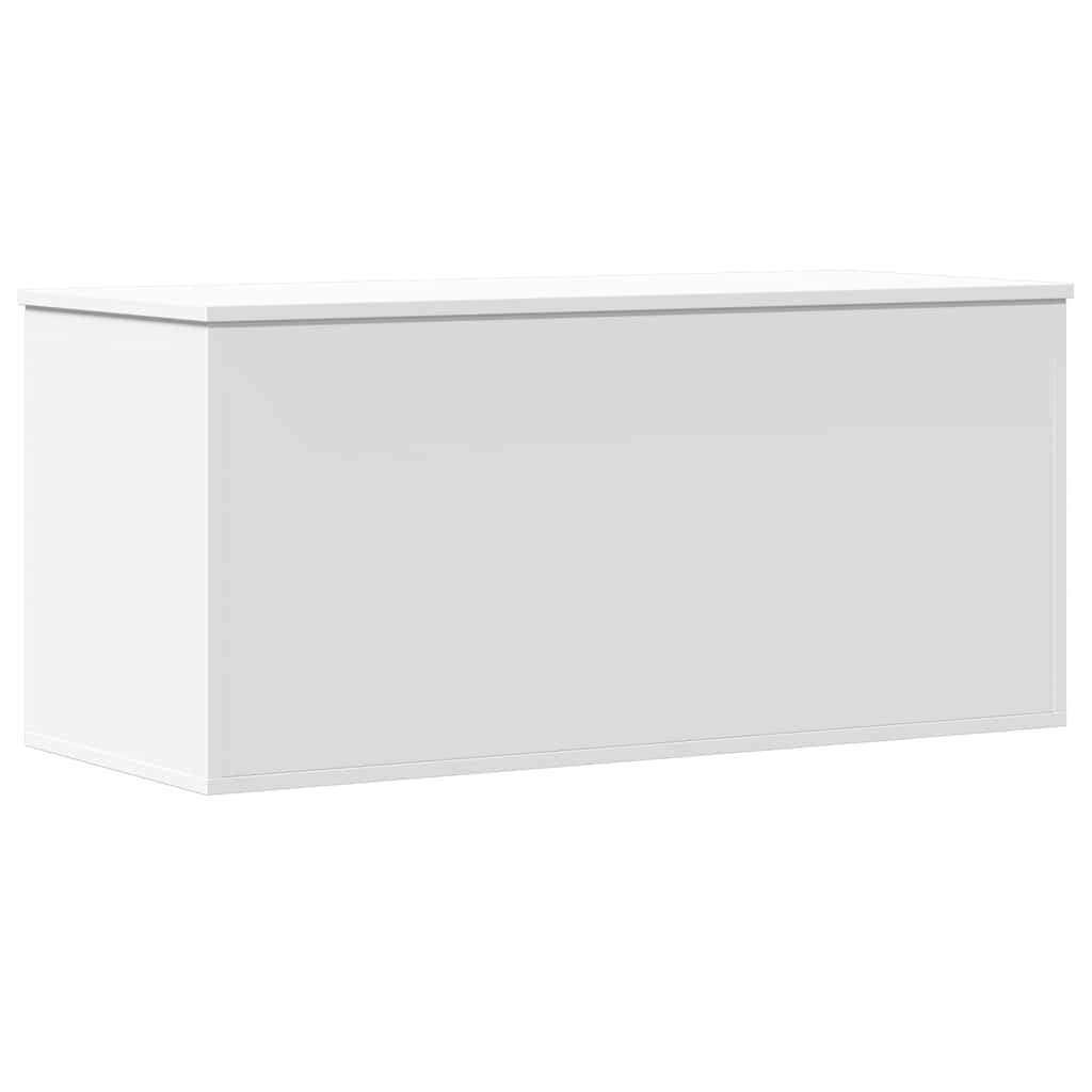 vidaXL Storage Box, Storage Chest for Hallway Living Room, Toy Box with Lid, Blanket Box for Clothes, Trunk, Modern Style, White Engineered Wood