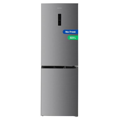 GEDTECH - Refrigerador combinado congelador bajo 323L GCB323NFIX - No Frost - Acero inoxidable