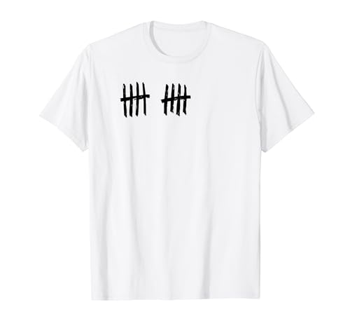 10th Birthday Outfit 10 Years Old Tally Marks Anniversary T-Shirt